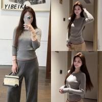 ราคา จัดส่งทันที เสื้อไหมพรมแขนสั้น คอกลม ดีเทลลายทางคิ้วๆ สวมใส่สบาย (40771861068)