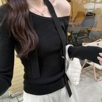ราคา เสื้อครอสเชิล์ปลายสีดำสำหรับผู้หญิง แบบ ร้อมริบบิ้นถัก (43620888388)