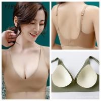 ราคา แฟชั่น คอวี ไร้รอยต่อ ถ้วยกึ่งคงที่ ไม่มีโครง สวมใส่สบาย ผู้หญิง บรา (43807632024)
