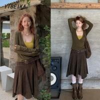 ราคา เสื้อยืดแขนยาวผู้หญิง สไตล์เกาหลี คอกลมแบบ V สำหรับฤดูใบไม้ร่วง (43524436794)