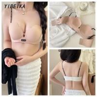 ราคา เซ็กซี่ ไร้รอยต่อ พื้นผิวมันวาว กลวงออก สายคล้องไหล่บาง บราไร้โครง (43513791800)