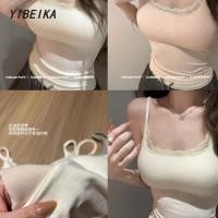 ราคา ครอปกล้าม ลูกไม้ มีฟองน้ำ เสื้อกล้ามผู้หญิง ใส่สบาย เสื้อกล้าม sexy (43451102424)