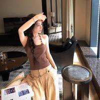 ราคา เสื้อดีไซน์ไหล่เอียง เชือกแขวนคอยกทรง สไตล์ฤดูร้อนสำหรับผู้หญิง (43175000881)