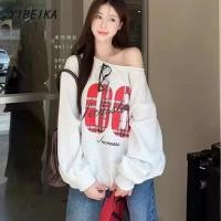 ราคา สไตล์อเมริกัน สาวฮอต ไหล่เอียง เสื้อกันหนาว ขนาดพลัส แขนยาว สันทนาการ (42712401679)