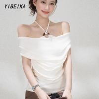 ราคา พร้อมส่ง เสื้อแขนกุด เสื้อรัดรูป ผู้หญิงแฟชั่น แขนกุดสีขาว สีพื้น ย้อนยุค สไตล์เกาหลี เซ็กซี่เข้ารูปพอดีตัว (42111567078)
