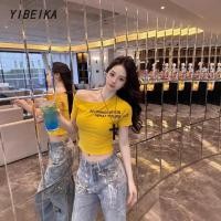 ราคา สไตล์เกาหลี สไตล์ใหม่ ภาษาอังกฤษ การพิมพ์ แฟชั่น เสื้อสั้น (41600275966)