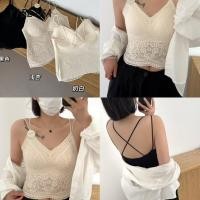 ราคา สายแขวนลูกไม้ฝรั่งเศสหลังสวย เสื้อสายเดี่ยว ผ้าลูกไม้ สุดเซ็กซี่ สําหรับผู้หญิง (41454488580)