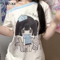 ราคา สไตล์ญี่ปุ่น น่ารัก พยาบาล การพิมพ์ ไหล่เอียง เสื้อสั้น (41402421685)