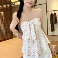 ราคา สายเดี่ยวลายลูกไม้ สไตล์สาวมินิ เสื้อกั๊กผู้หญิงแขนกุด สไตล์เกาหลีย้อนยุค สีคมชัด (41011564444)
