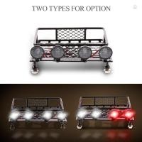 ราคา แร็คหลังคากระเป๋าเดินทางพร้อมแถบแสงสําหรับ 1 10 RC Crawler Axial SCX10 D90 110 Traxxas TRX 4 Tamiya HSP RC รถอะไหล่ (42600233001)