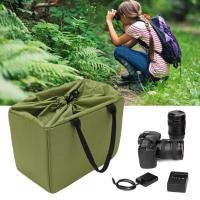 ราคา ฉากกั้น กระเป๋ากล้อง เลนส์ เคส ไนลอนกันน้ำแบบยืดหยุ่นแบบพกพาเบาะสำหรับ SLR DSLR (46150105282)