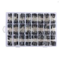 ราคา 500pcs 24 ค่าอลูมิเนียม Electrolytic Capacitor ชุดสารพัน 10V 16V 25V 50V โลหะ Electrolytic Capacitors ช่วง 0 1uF 1000uF พร้อมกรณีพลาสติก (25330437550)