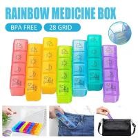 ราคา ตลับยา ตลับใส่ยา กล่องเก็บยา รายเดือน รายสัปดาห์ กล่องยา7 สี ถอดแยกได้ 7 วัน 28 ช่อง (41075082056)