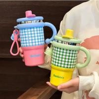 ราคา รูปแบบใหม่จับแก้วกาแฟ 600ml ถ้วยเย็นขวดเก็บความร้อนด้วยหลอดพร้อมจี้ (41103533174)