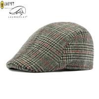 ราคา หมวกเบเร่ต์ผู้ชาย ลายสก๊อตวินเทจ เกรี้ยวรัดในฤดูหนาว (47100950771)
