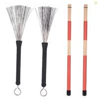 ราคา 1 คู่ก้านกลอง แท่ง 1 คู่กลองแปรงกลองชุดไม้พร้อมกระเป๋าเก็บสําหรับแจ๊สเพลงพื้นบ้าน (41850788035)