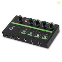 ราคา 4 Channel Audio Mixer ไมโครโฟน Low noise Mono Stereo LINE Mixer LINE MIC Mode Switching Type C Power Supply สําหรับไมโครโฟนแบบมีสายเปียโนอิเล็กทรอนิกส์คอมพิวเตอร์กีตาร์อิเล็กทรอนิกส์ Dr (44300782852)
