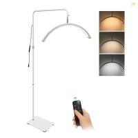 ราคา Andoer HD M6X Pro 36W Half Moon Light โคมไฟตั้งพื้นเติมแสง 3200K 5600K หรี่แสงได้ 180 ซม 70 9in ขาตั้งไฟโลหะที่วางโทรศัพท์รีโมทคอนโทรลสําหรับร้านเสริมสวยแต่งหน้า Live Strea (29136548054)