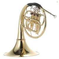 ราคา Bb Single French Horn 3 Key ทองเหลือง Gold Lacquer Single Row แยกภาษาฝรั่งเศสคํา Horn เครื่องมือลม Cupronickel Mouthpiece พกพากรณี (44100703277)
