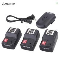 ราคา Andoer 16 Channel Wireless Remote Flash Trigger Set 1 เครื่องส่งสัญญาณ ตัวรับสัญญาณ 3 ตัว 1 สายซิงค์สําหรับ Canon Pentax Olympus Sigma Sunpak Vivitar Neewer YOUNGNUO Speedlite (44150691579)