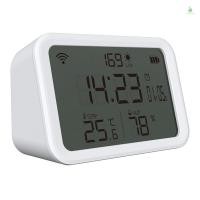 ราคา Tuya WiFi อุณหภูมิความชื้น Light Detection นาฬิกาปลุก 4 In 1 เซ็นเซอร์อัจฉริยะบ้านในครัวเรือนโต๊ะห้องนอนห้องนั่งเล่นอุณหภูมิความชื้นเซ็นเซอร์เวลาวันที่จอแสดงผล Mobileph (26133745039)