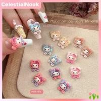 ราคา 5 ชิ้น ปลายเล็บลายแมวคิตตี้ 3 มิติสุดน่ารักพร้อมหมวก โบว์ ตกแต่งเล็บลายคิตตี้ CelestialNook (26286264419)