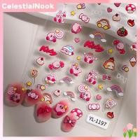 ราคา ซื้อ 1 แถม 2 สติกเกอร์ติดเล็บลายเค้กสตรอเบอร์รี่หมู Kirby Super Star สติกเกอร์ติดเล็บลายนูน 5 มิติ อุปกรณ์ทำเล็บ ร้านทำเล็บ CelestialNook (40200935901)