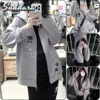 ราคา แจ็คเก็ตแขนยาวสำหรับฤดูฝนถึงหน้าหนาว สีทึบหูแมว ย2เค สไตล์เรียบร้อย มีซิปรายละเอียด (40766487794)