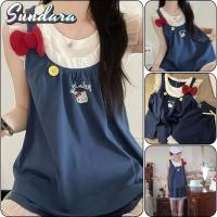 ราคา ชุดสองชิ้น สไตล์เกาหลีฤดูใบไม้ผลิและฤดูร้อนผู้หญิงสไตล์น่ารัก Kitty Cat Top กางเกงขาสั้นสีทึบลําลอง (40522882205)