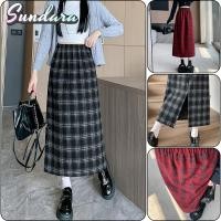 ราคา กระโปรงลายสก๊อตเอวสูงสไตล์เกาหลี ความยาวย้อนยุคสำหรับผู้หญิง (26340658566)