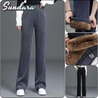 ราคา ฤดูใบไม้ร่วงฤดูหนาวของผู้หญิงหนาตุ๊กตาอบอุ่นหลวมกางเกงขากว้างกางเกงขายาวผ้าลูกฟูกผ้าฝ้ายกางเกงขายาว (43826261909)