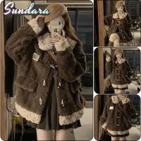 ราคา ผู้หญิงเกาหลี Lamb ขนสัตว์วัวฮอร์นหัวเข็มขัดออกแบบ Spliced แจ็คเก็ตฤดูใบไม้ร่วงและฤดูหนาว POLO Collar Warm หลวมเสื้อ (40468928707)