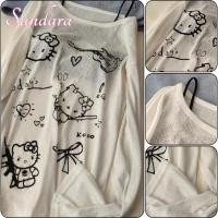 ราคา Hello Kitty เสื้อยืดแขนยาวผู้หญิง สไตล์คัสตอม กันแดดได้ (41057558823)