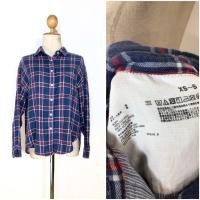 ราคา Muji เสื้อเชิ้ตลายสก๊อต Oversize (51100397577)