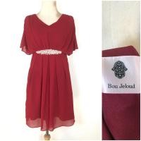 ราคา ชุดเดรส Bou jeloud สีแดงออกงาน (47500411479)