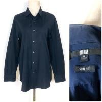 ราคา Uniqlo เชิ้ตผู้ชายสีกรม slim fit (44312252433)