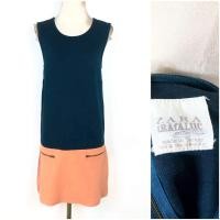 ราคา Zara เดรสสีเขียวกับส้ม size M (27743274818)
