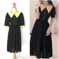 ราคา เดรสสีดำ ปกเหลือง มัดเข้ารูป (26427703272)