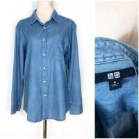 ราคา Uniqlo ผ้าคอตตอนเชิ้ตสียีนส์ (42312260949)