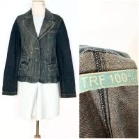 ราคา ซาร่า เสื้อคลุมยีนส์ฟอกสีสนิม (28192831324)