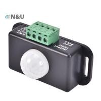 ราคา N U อัตโนมัติ DC 12V 24V 6A อินฟราเรด PIR Motion Sensor สวิทช์สําหรับหลอดไฟ LED (57600402912)