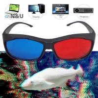 ราคา N U สีแดงสีฟ้า 3D แว่นตา ck กรอบสําหรับเกมดีวีดีภาพยนตร์ทีวี Anaglyph มิติ (44950726166)