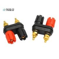 ราคา N U ลําโพง Banana Plug Terminal Connector Banana Socket Dual Female Banana Plug สําหรับลําโพงเครื่องขยายเสียง Dual 2 Way Banana Plug Jack (25097695952)