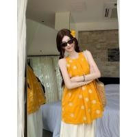 ราคา Milyfashion สไตล์ใหม่ เสื้อยืดสายเดี่ยวคล้องคอมากขึ้น ทรงกระชับเอว ยาวระดับกลาง (42765344758)