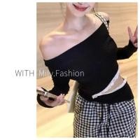 ราคา เสื้อลูกไม้แขนยาวแบบเอวเว้า Milyfashion สำหรับต้นฤดูใบไม้ร่วง มาพร้อมเชือกรองเท้า (50350321008)