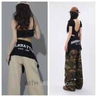 ราคา Milyfashion เสื้อยืดและกระโปรง สำหรับเต้นรำและสไตล์Y2K (28742583920)