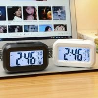 ราคา นาฬิกาตั้งโต๊ะ ไฟกลางคืน ปฏิทิน จอแสดงผลขนาดใหญ่ ปิดเสียง อุณหภูมิ เลื่อน ดิจิตอล LED แสงพื้นหลัง นาฬิกาปลุก (53850864374)
