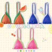 ราคา มีสีมาใหม่จ้าาา 2in1 Bra บราบิกินี่2สี เหมือนใส่ 2 ตัวซ้อนกัน บาร์บี้ มะนาว (20874554524)