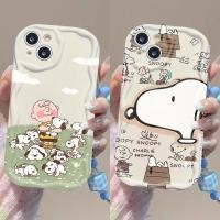 ราคา การ์ตูน Snoopy ฝาครอบโซ่สําหรับ Iphone 6 6S 7 8 Plus XR X XS Max 11 12 13 14 Pro Max 6 7 8 7Plus 8Plus 11Pro 12Pro 13Pro TPU ปลอกใส (45100558628)