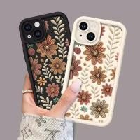 ราคา Retro ดอกไม้ดอกไม้เคสโทรศัพท์สําหรับ Iphone 13 Pro Max 12 14 15 Pro Max 5 5S 6 6S 7 8 11 Plus X XS Max XR 11Pro 15Pro 14Pro 15plus 14plus 14plus ซิลิคอนปกอ่อน (41973492361)